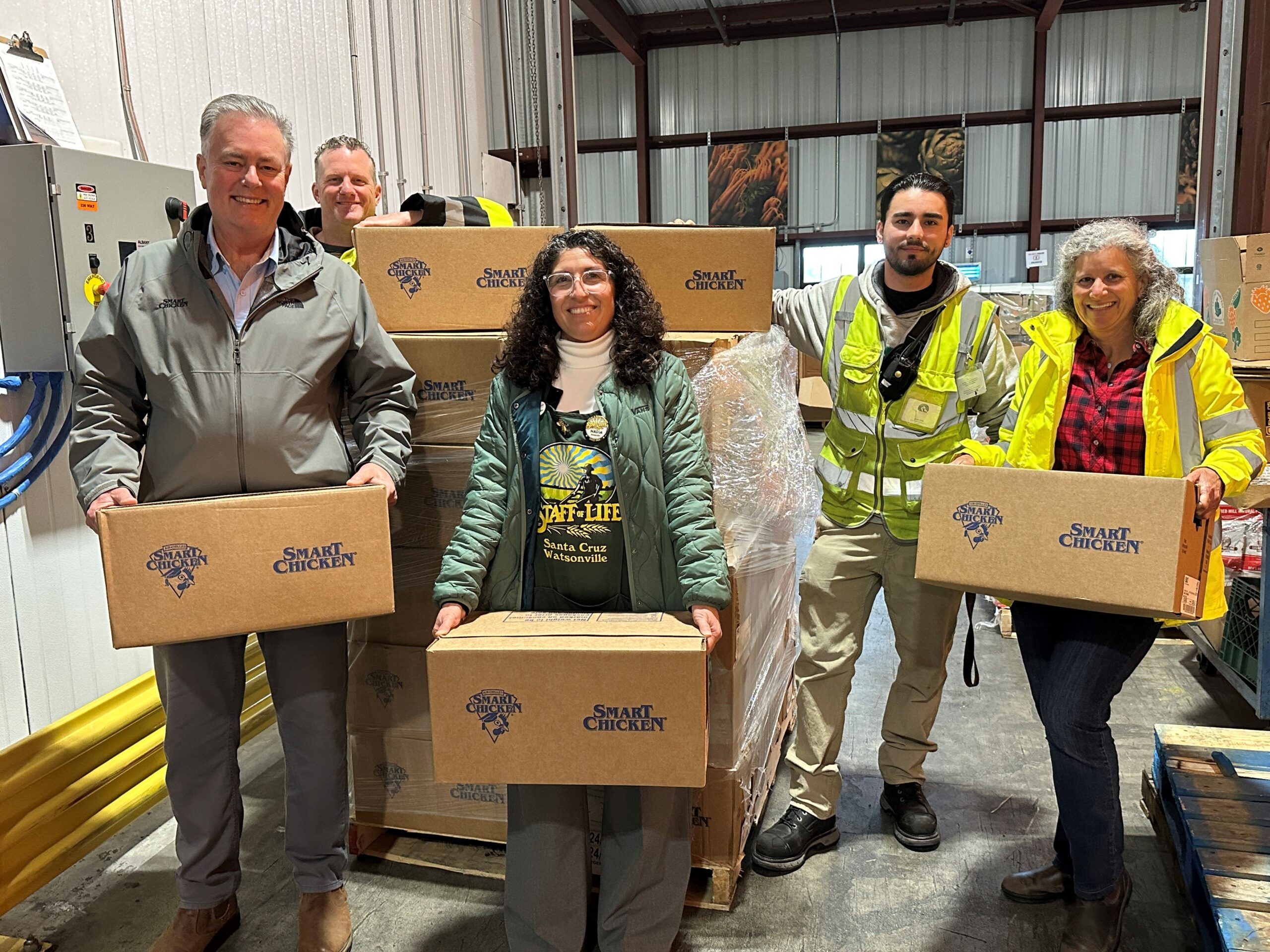 Staff of Life Natural Foods and Smart Chicken Donate 1000 pounds of Chicken to Second Harvest Food Bank